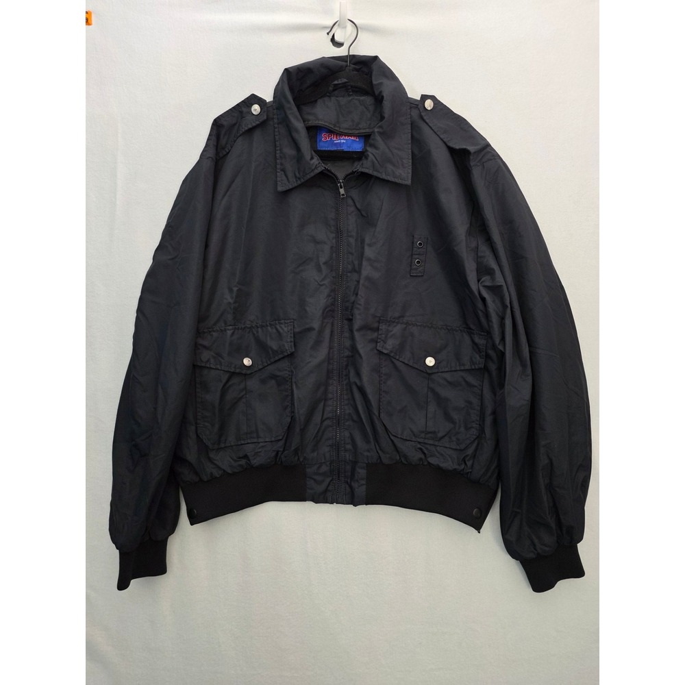 Vintage 90s Spiewak Utility Bomber Jacket Black Mens XL Regular Shell Only